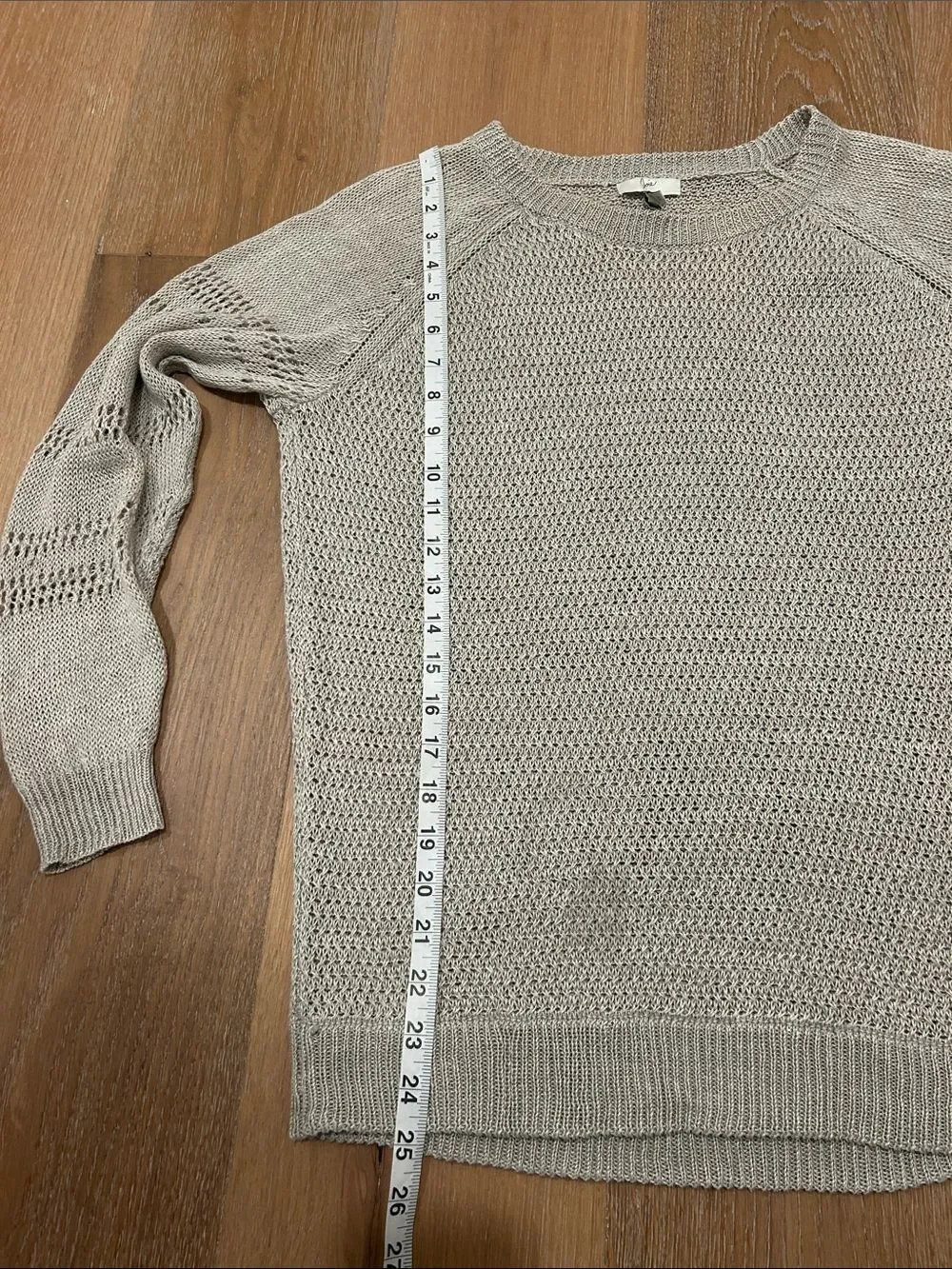 Joie Beige Linen Sweater, Size Large